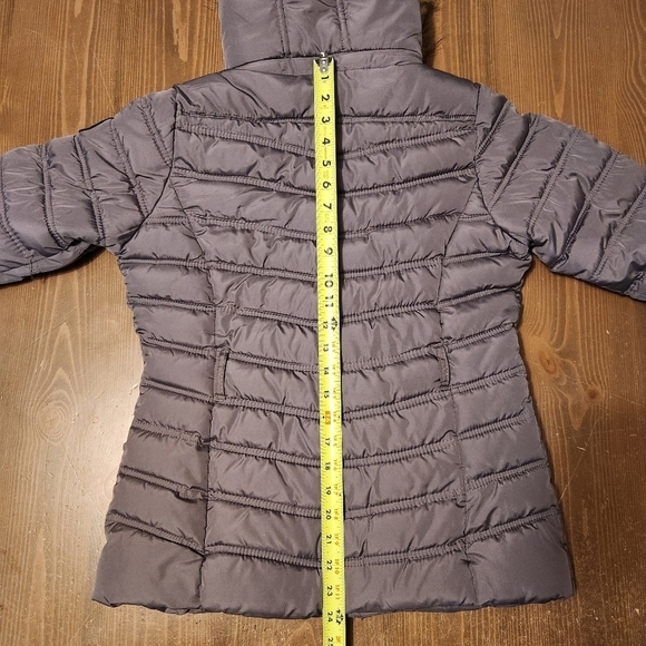 US POLO ASSN New York Womens Jacket Size S With Furry Removeable Hood Grey - Picture 11 of 16